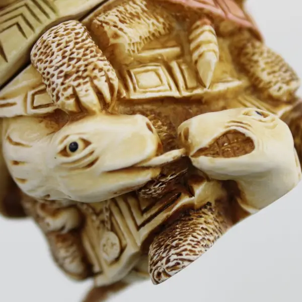 Vintage 1993 Harmony Kingdom Shell Game Stacked Turtles Trinket Box