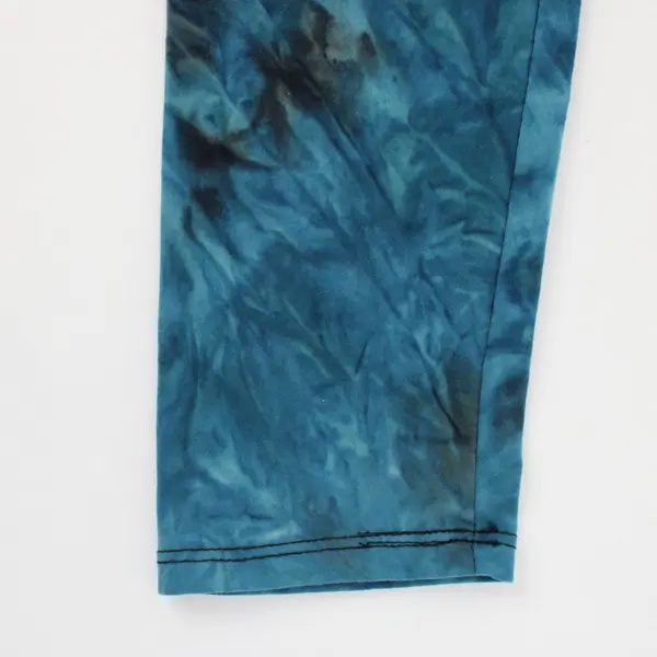 Women's Teal Blue Tie Dye Leggings Casual Wear - Size Small