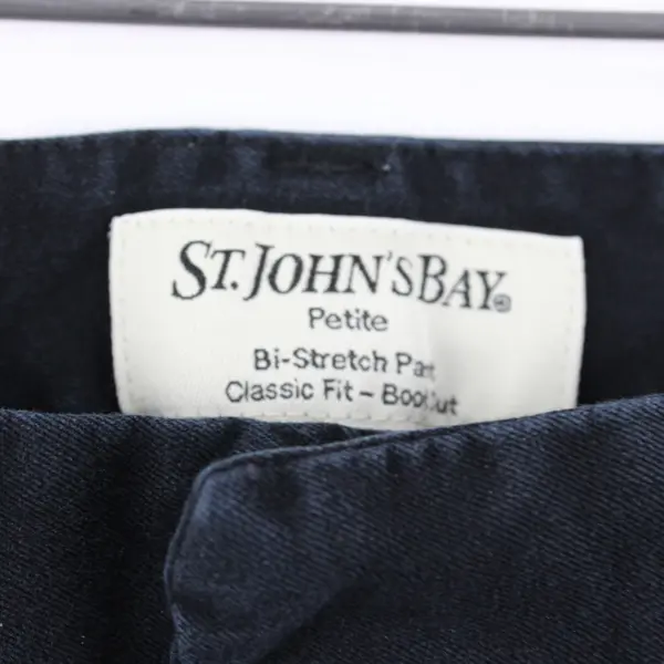 St. John's Bay Women's Bootcut Pants Black Classic Fit Size 10P