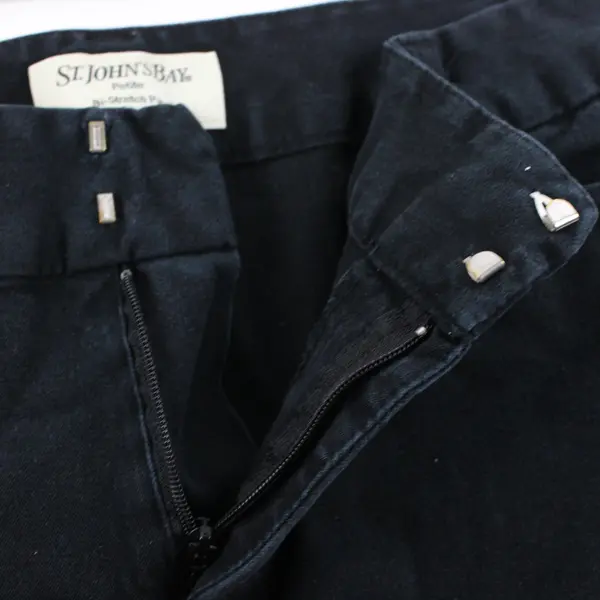 St. John's Bay Women's Bootcut Pants Black Classic Fit Size 10P