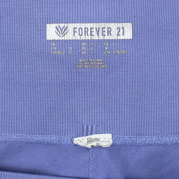 Forever 21 Women's Light Purple Ribbed Side Detail Active Leggings Size L