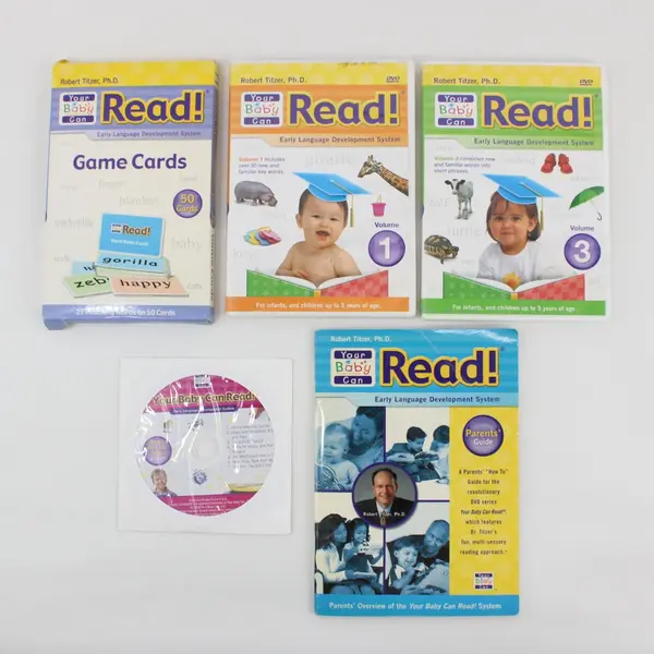 Lot of Your Baby Can Read! Early Language 2 DVDs Audio CD Game Cards Guide 2008