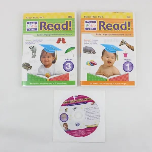 Lot of Your Baby Can Read! Early Language 2 DVDs Audio CD Game Cards Guide 2008