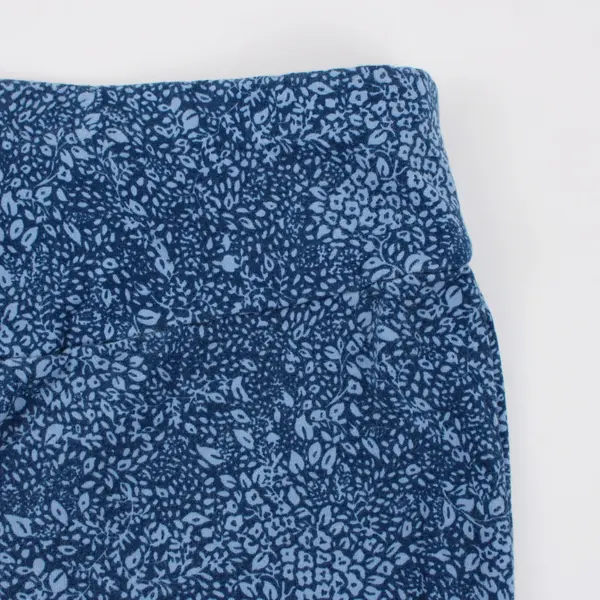 Terra & Sky Women's Blue Floral Stretch Leggings Size 0X 14W