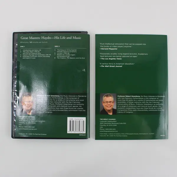 Great Courses Great Masters Haydn His Life & Music 2-Disc Set DVD W/Guidebook