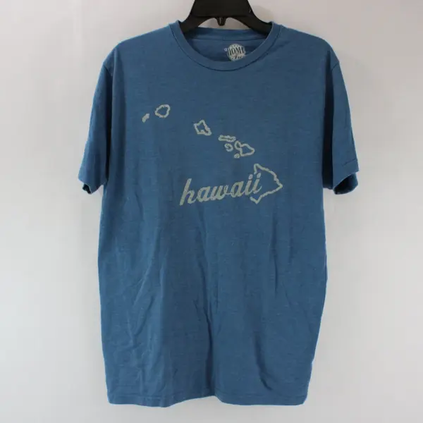 Home Free Blue Hawaii Men's Medium T-Shirt 38/40 Short Sleeve