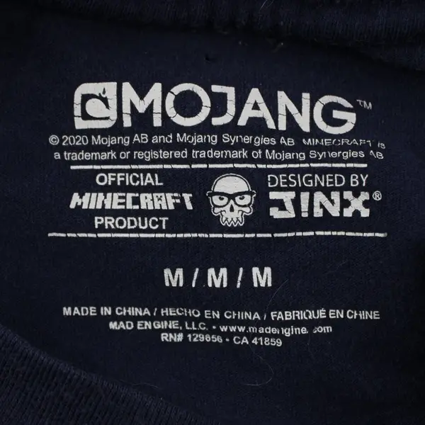 Mojang Girls Navy Blue Sequin Creeper T-Shirt Size M