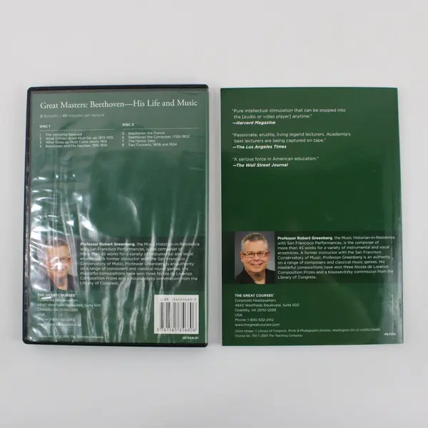 The Great Courses Great Masters Beethoven Life & Music 2-Disc DVD W/Course GB