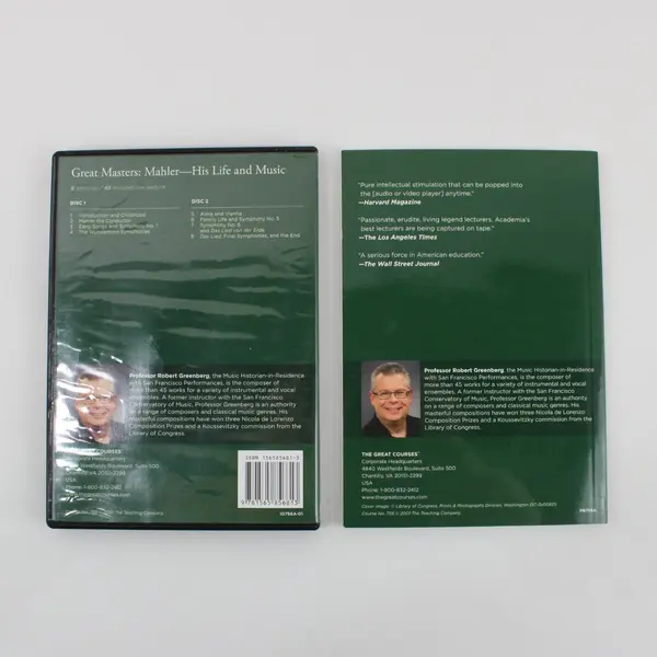 The Great Courses Great Masters Mahler 2-Disc DVD Set W/Guidebook R Greenberg
