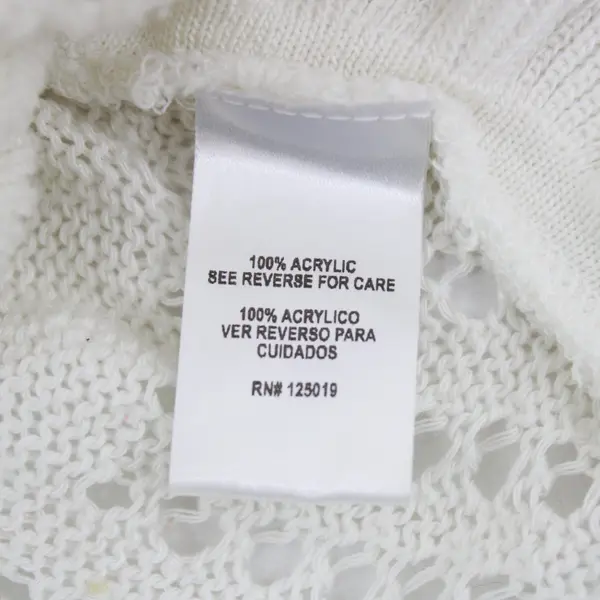 Joseph A. White Women's Long Sleeve Waterfall Lace Knit Cardigan L Ruffle Trim