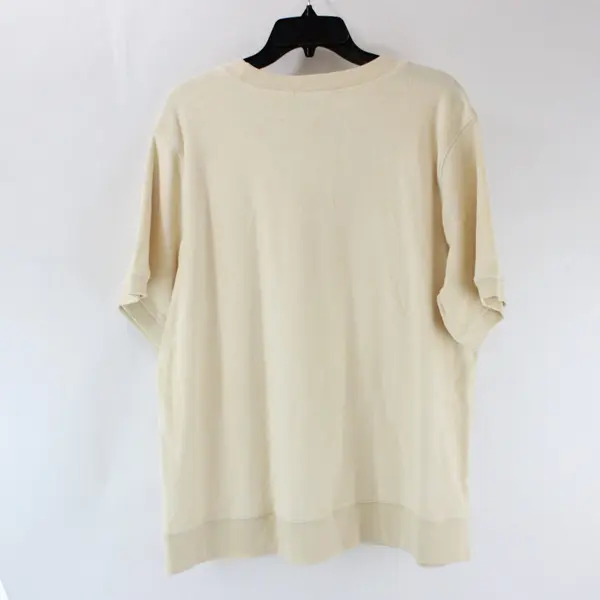 D&Co Women's 1X Butter Yellow Short Sleeve Soft Texture Shirt