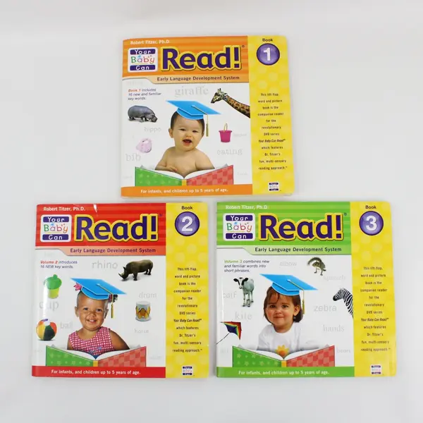Lot of 5 Your Baby Can Read! Word & Picture Flip Books Robert Titzer 2008 PB