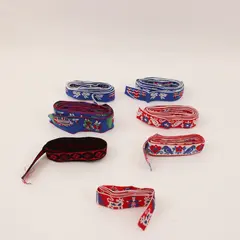 Lot of 7 Vintage Danish Nordic Jacquard Ribbons 9 Yards Total