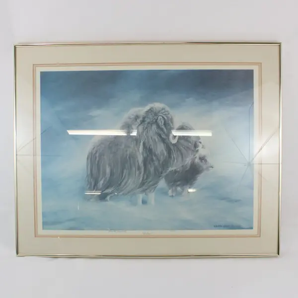 1980 Annette Hartzell Drifters OX Signed 37/500 Limited Edition 30 x24 Framed