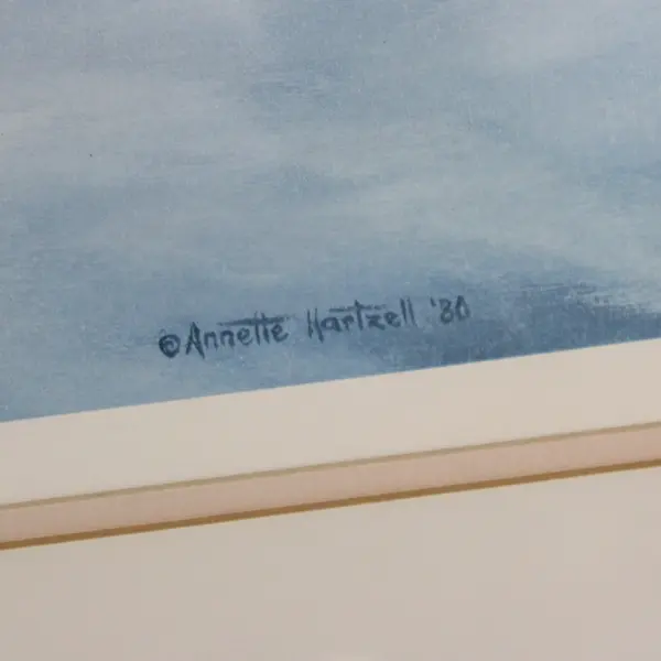 1980 Annette Hartzell Drifters OX Signed 37/500 Limited Edition 30 x24 Framed