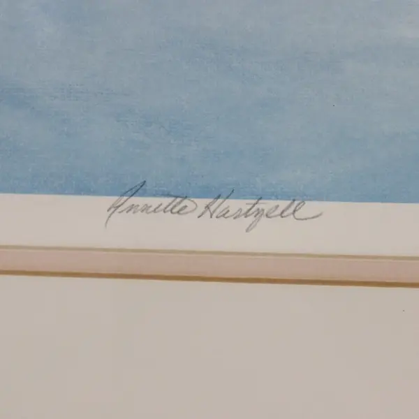 1980 Annette Hartzell Drifters OX Signed 37/500 Limited Edition 30 x24 Framed