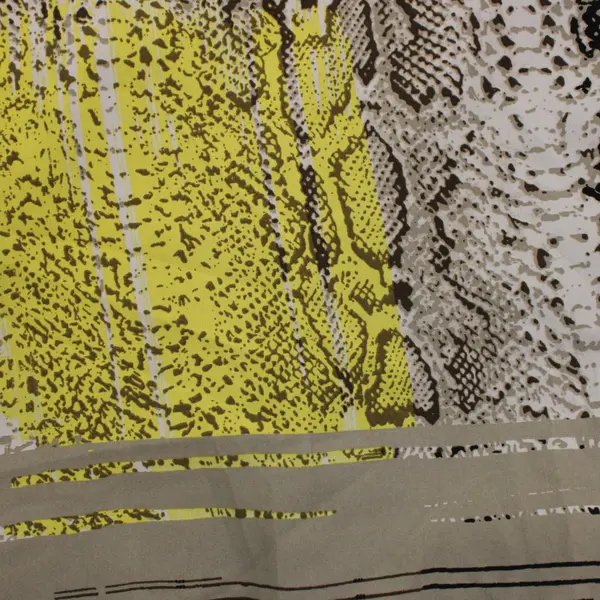 Vince Camuto Women's 1X Sleeveless Snakeskin Print Top Gray Black Neon Yellow