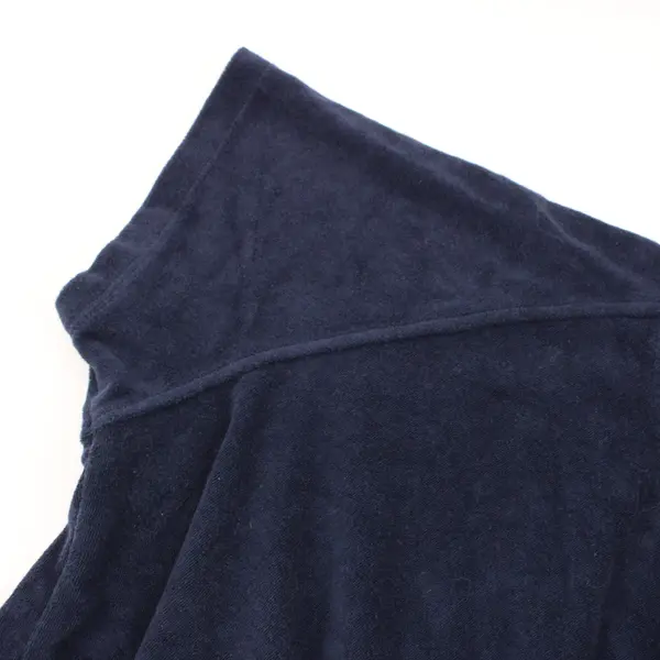 Time & Tru Women's Large 12-14 Navy Terrycloth Hooded Beach Cover-Up