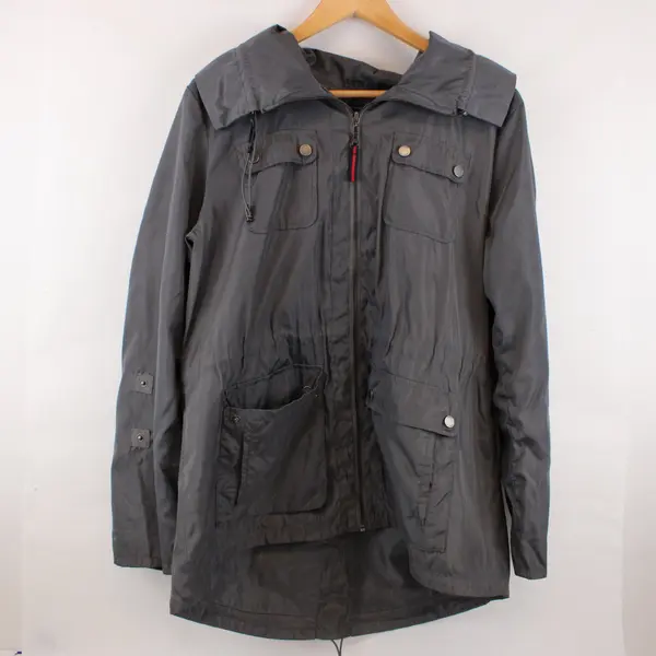 Tommy Hilfiger Men's Large Gray Hooded Field Jacket