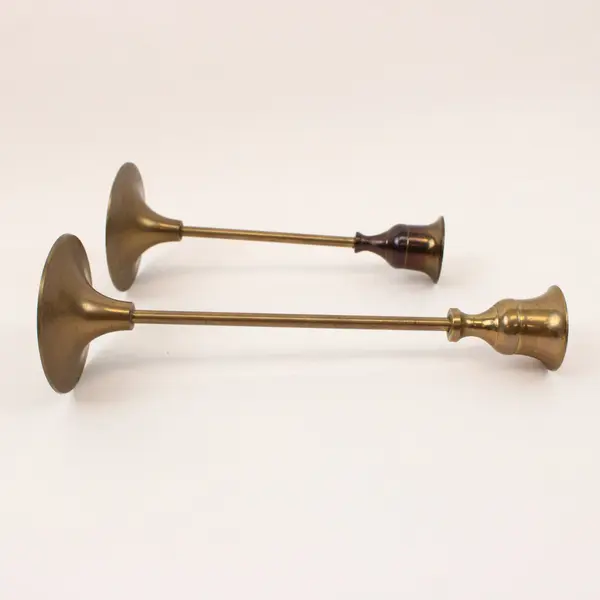 Brass Candle Holders Decorative Classic Design Pre-Owned Set of 2