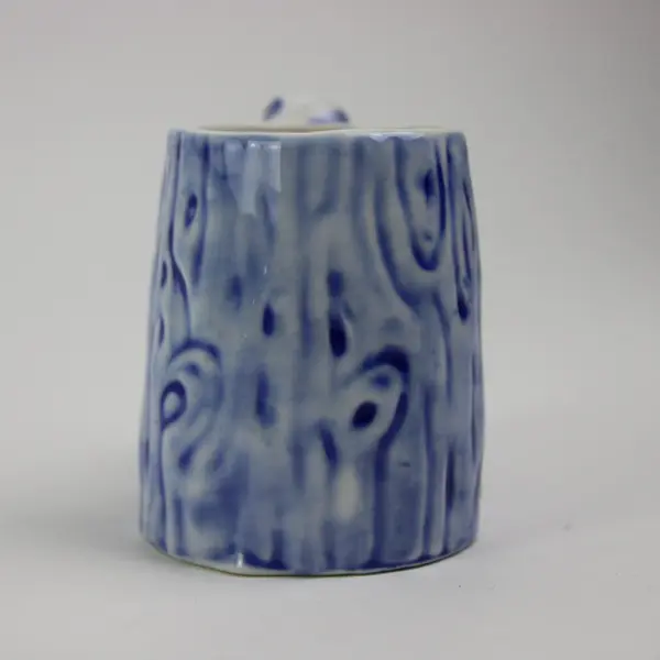 Hand Painted Delft-Style Ceramic Turtle Toothpick Holder Blue White