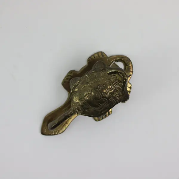 Solid Brass Turtle Paper Clip Paperweight Unbranded