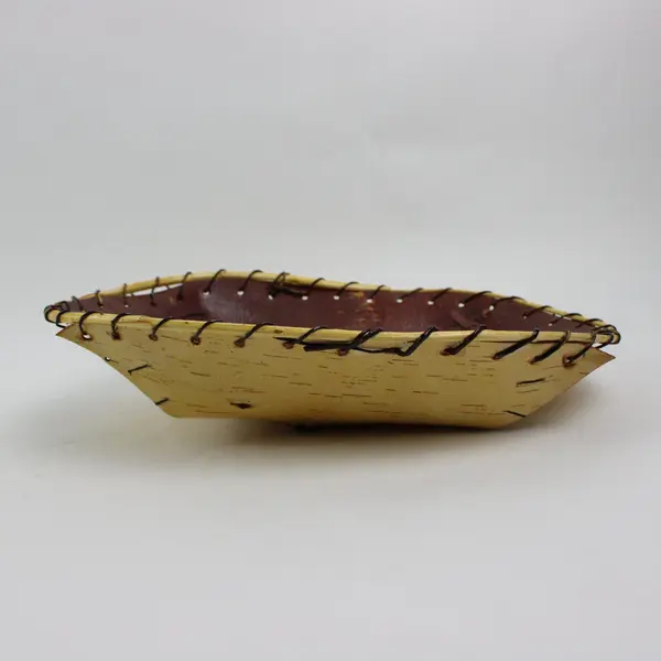 Handcrafted Birch Bark Basket Tray Rustic Decor 14 x 10 x 3