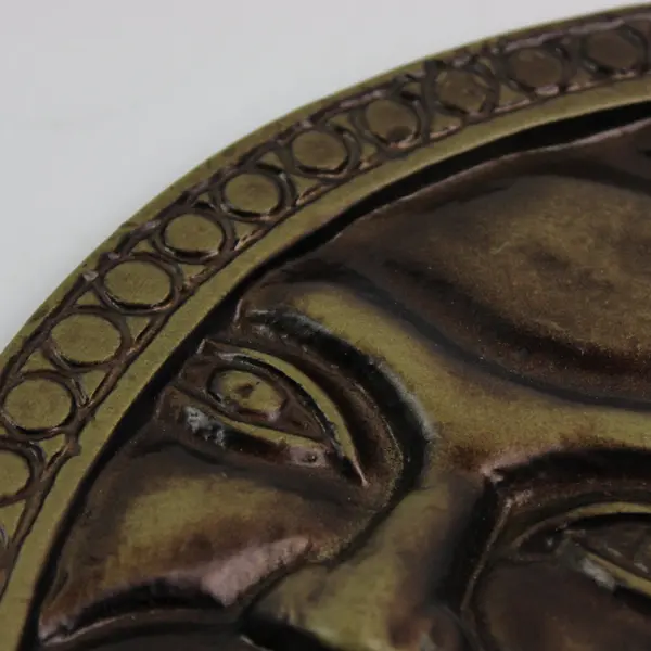 Cast Iron Sun Face Wall Decor Medallion 11.5 Inch Round