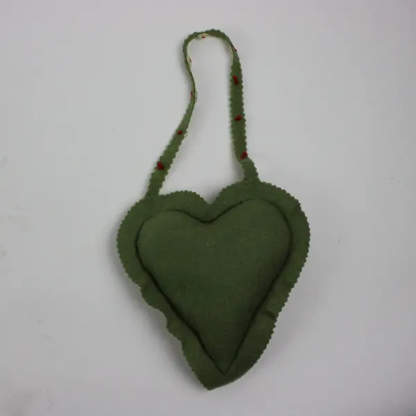 All Hearts Come Home For Christmas Heart Ornament Embroidered Fabric