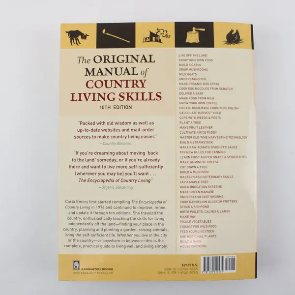Encyclopedia of Country Living SC Book 2008, 10th Ed., Carla Emery 
