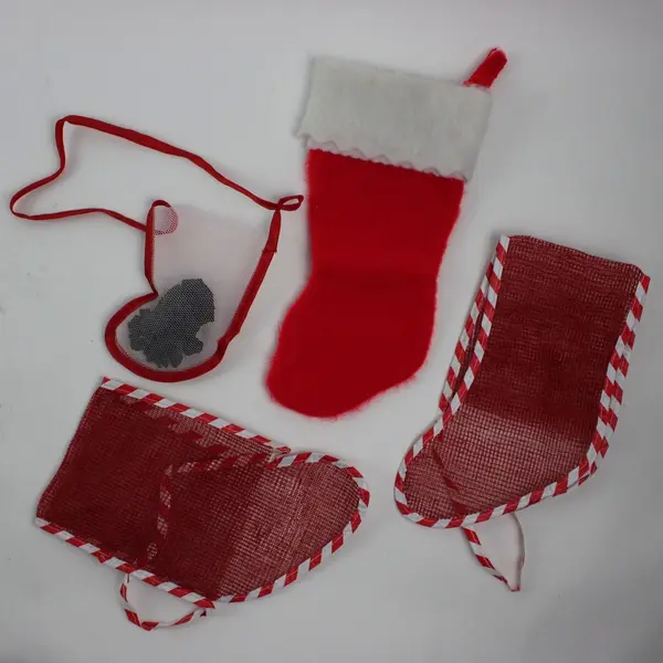 Lot of 4 Christmas Stockings Holiday Décor