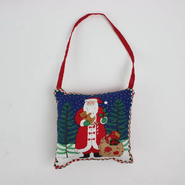 Christmas Santa Hanging Pillow Ornament Decorative