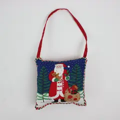 Christmas Santa Hanging Pillow Ornament Decorative