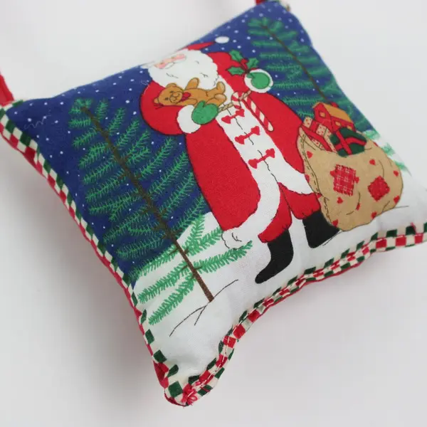 Christmas Santa Hanging Pillow Ornament Decorative