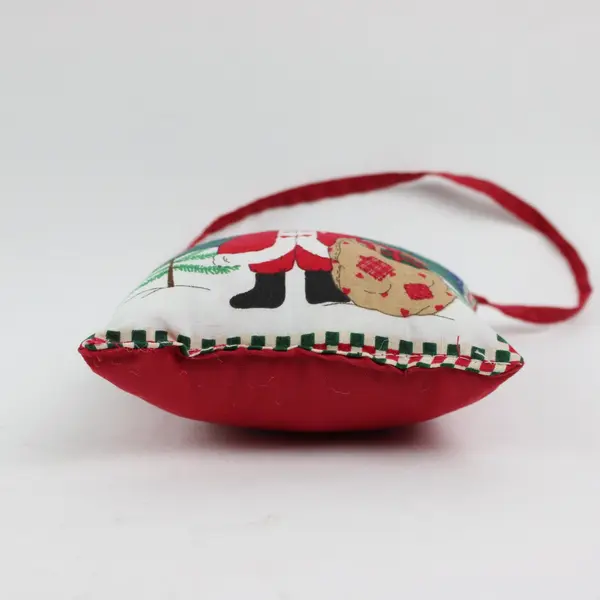 Christmas Santa Hanging Pillow Ornament Decorative