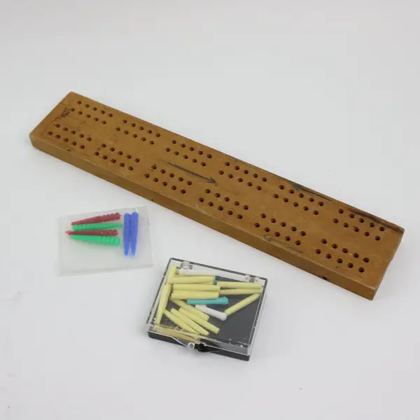 Travel Cribbage Board Wooden 2 Player Peg Game
