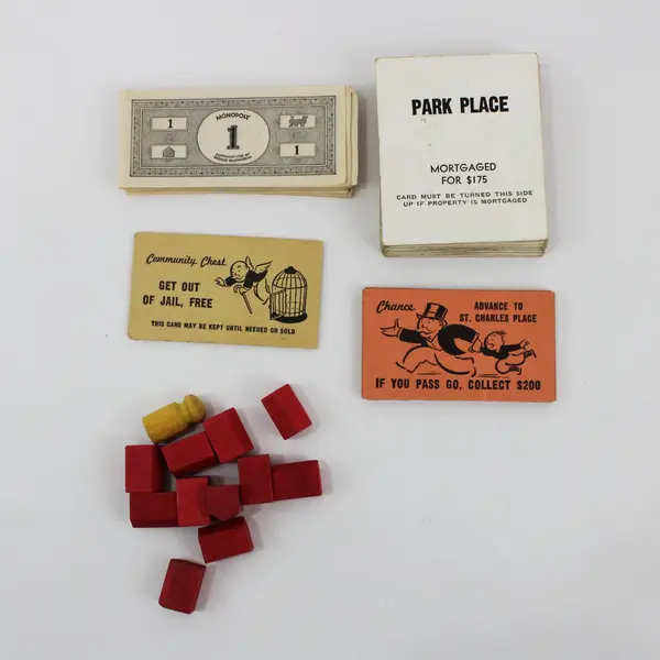 1936 Parker Brothers Monopoly Replacement Pieces Set Original Box