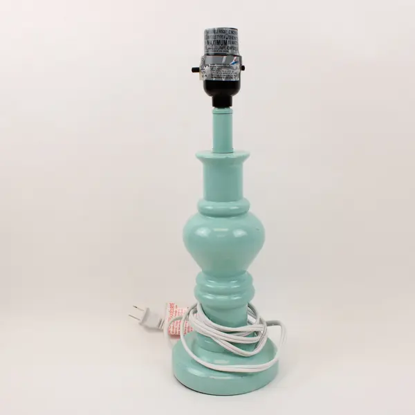 Unbranded Aqua Turquoise Ceramic Desk Table Lamp Base 14in Untested