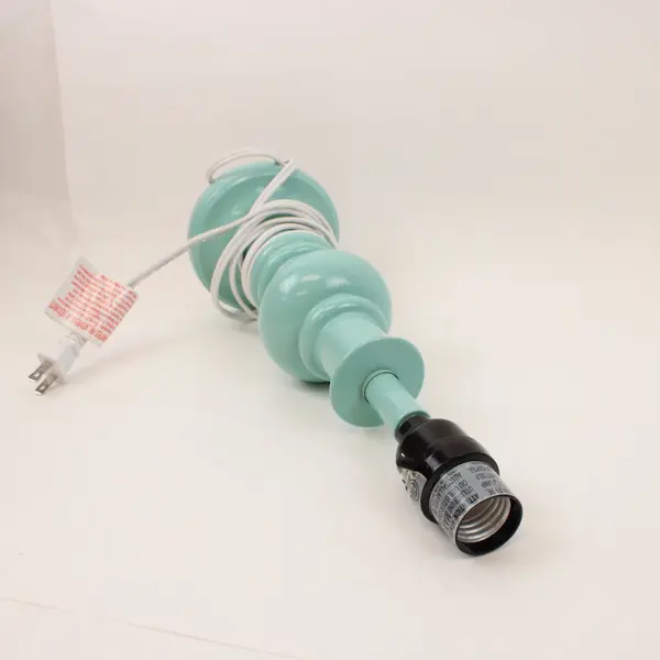 Unbranded Aqua Turquoise Ceramic Desk Table Lamp Base 14in Untested
