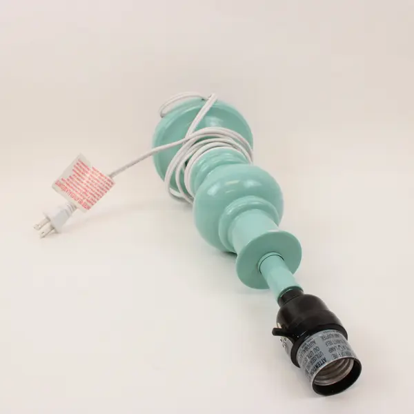 Unbranded Aqua Turquoise Ceramic Desk Table Lamp Base 14in Untested