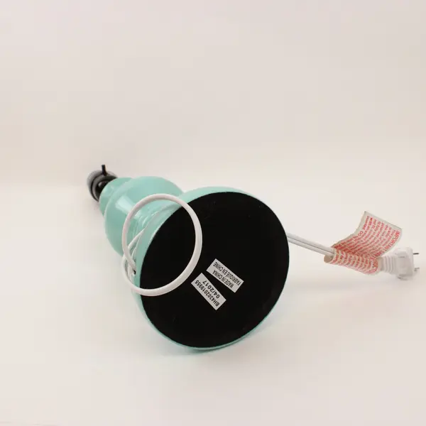Unbranded Aqua Turquoise Ceramic Desk Table Lamp Base 14in Untested
