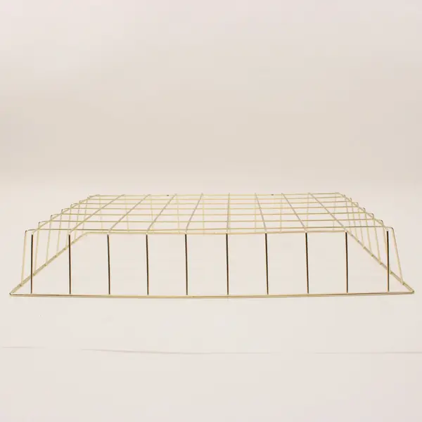 Gold Metal Wire Letter-Size File Trays Set of 3 Desk Organizer