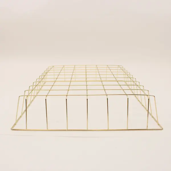 Gold Metal Wire Letter-Size File Trays Set of 3 Desk Organizer