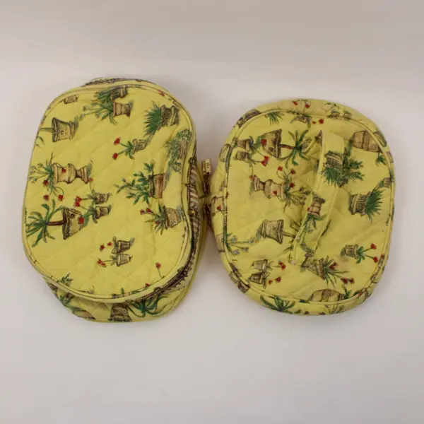 Americana by Sharif Quilted Makeup Bags Set of 2 Decorative Design