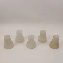 Set of 5 Frosted White Glass Lamp Shades Replacement Lighting