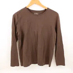 L.L. Bean Women's Large Brown Cotton Long Sleeve T-Shirt