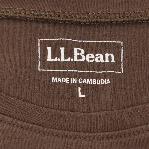 L.L. Bean Women's Large Brown Cotton Long Sleeve T-Shirt