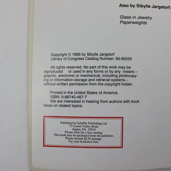 Baubles Buttons and Beads: The Heritage of Bohemia by Sibylle Jargstorf 1993 PB