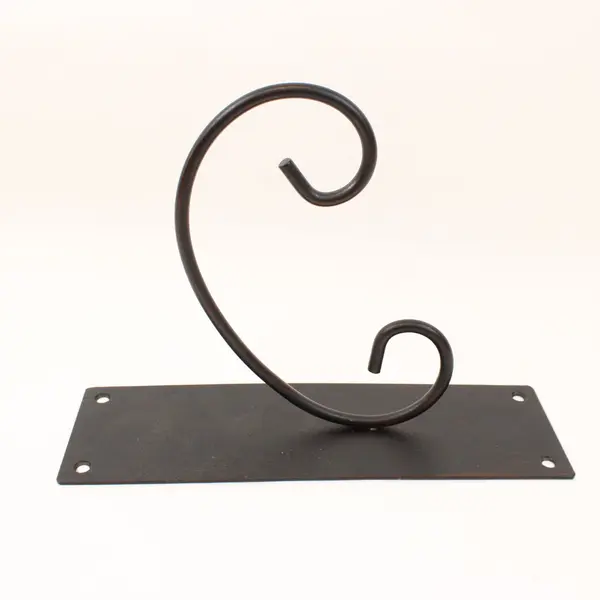 Black Iron Decorative Scroll Wall Bracket Shelf Support