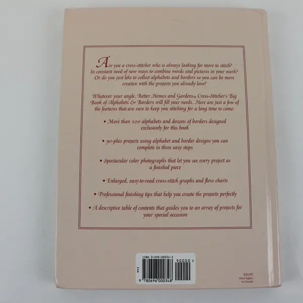 Better Homes & Gardens Cross Stitcher's Big Book Alphabets & Borders 1994 HC 